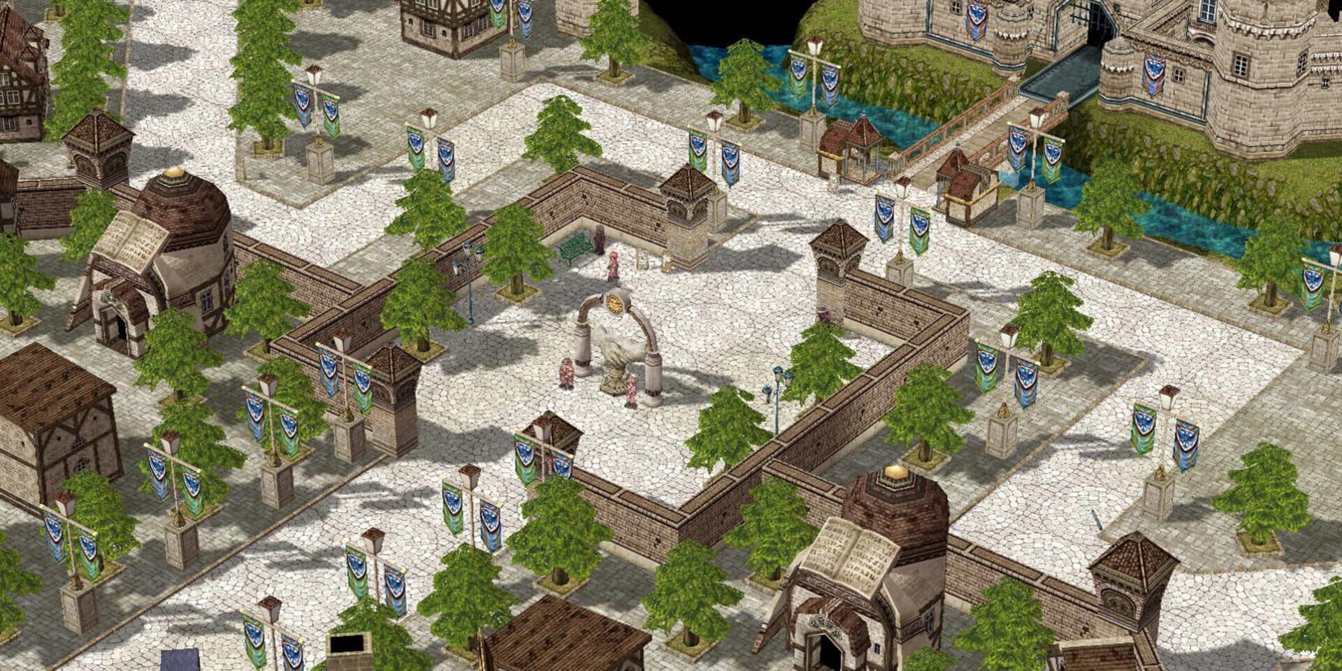 Midgard en su estilo característico: sprites 2D sobre escenarios 3D.